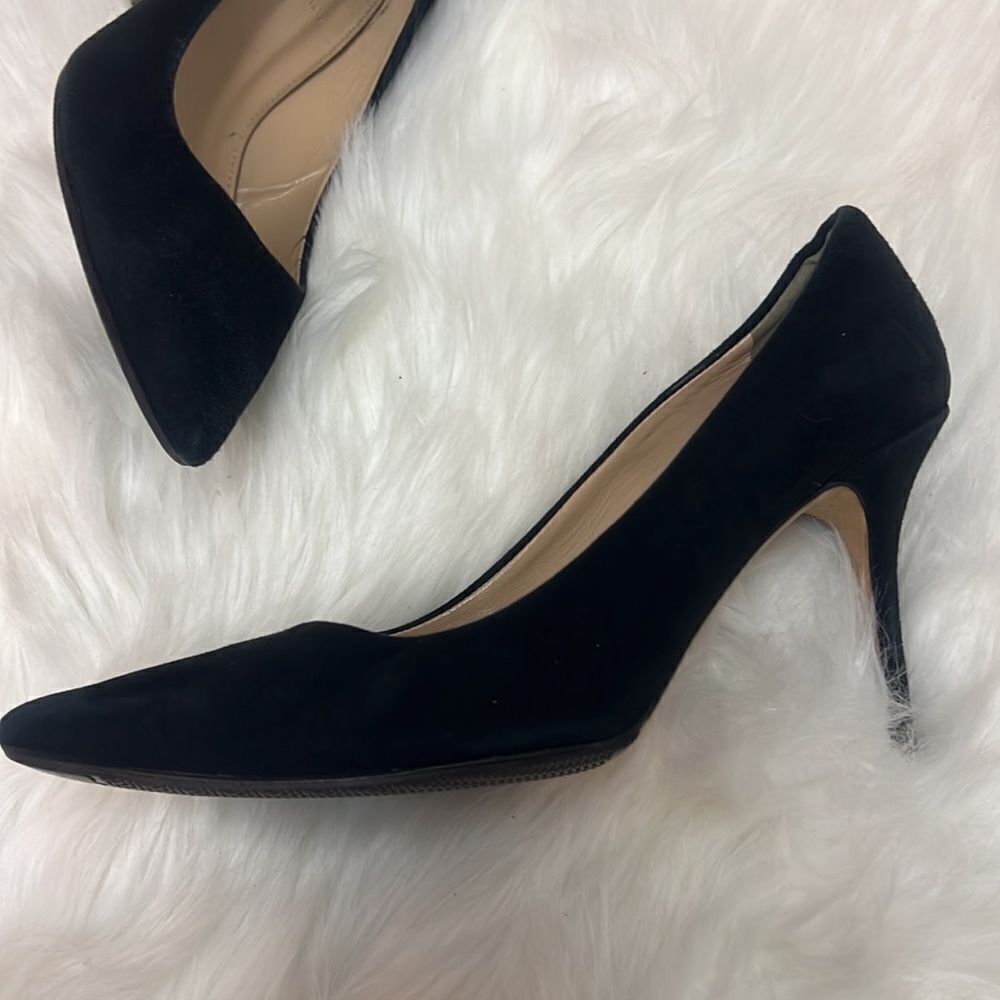 J. Crew Black Suede Everly Pointed Toe Pumps Sz 6.5 BIN 13 - Picture 3 of 10